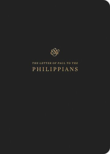 Black journal with gold text reading “The Letter of Paul to the Philippians.”