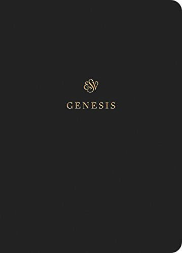Black ESV Scripture Journal for Genesis with gold lettering on the front cover.