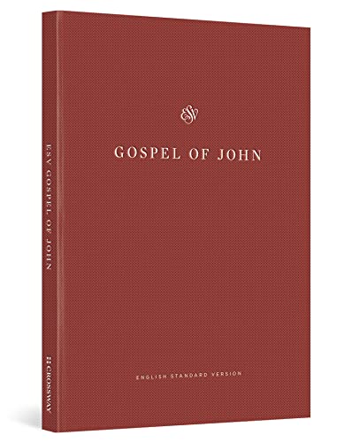 Red hardcover book titled Gospel of John, English Standard Version.
