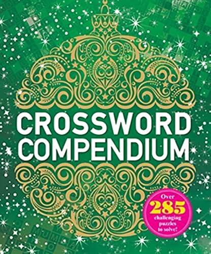 Green cover with gold ornate design and the title "Crossword Compendium".