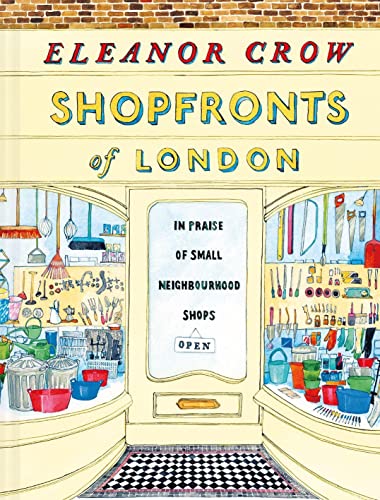 Book cover depicting colorful shopfronts and the title “Shopfronts of London.”