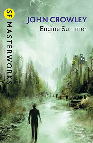 A figure walks down a path through a ruined, overgrown landscape in this book cover.