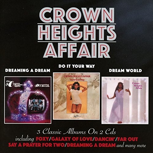 CD cover for Crown Heights Affair, featuring three album covers and text.