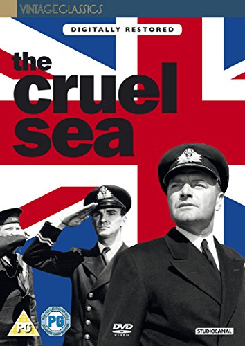 DVD cover for "The Cruel Sea" featuring a naval officer saluting.