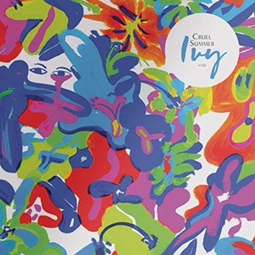Vinyl record cover with abstract floral painting and central eye.