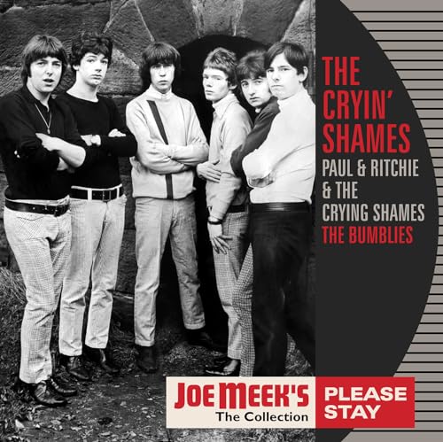Black and white photo of six young men, album cover for The Cryin’ Shames.