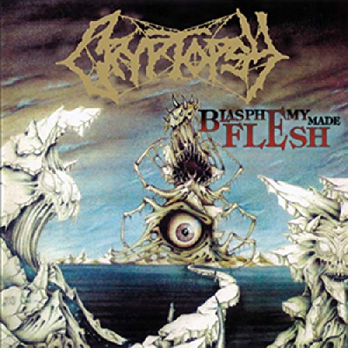 Cryptopsy album cover: grotesque, surreal imagery with an eye and spider-like creature.