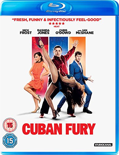 Blu-ray disc case with "Cuban Fury" title and image of actors on the cover.