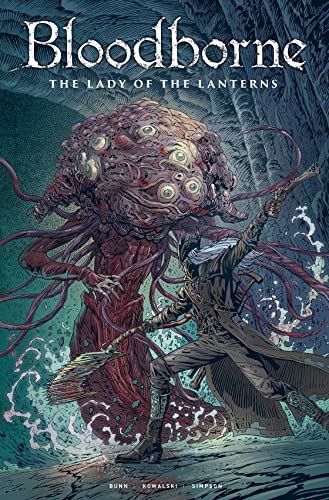 Bloodborne comic cover featuring a monstrous creature and hunter figure.