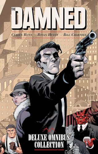 Comic book cover: a man with a gun, and other figures in a city scene.