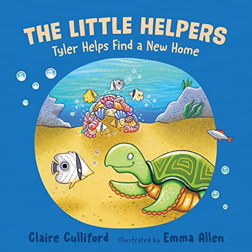 Book cover: turtle, colorful fish, and coral reef illustration.