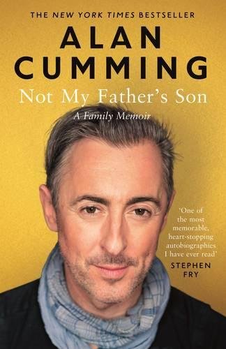 Book cover featuring a portrait of Alan Cumming against a textured gold background.