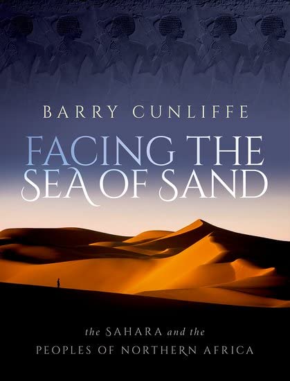 Book cover: desert landscape with text “Facing the Sea of Sand.”