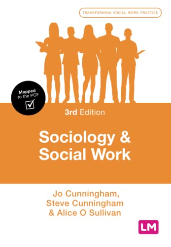 Book cover: "Sociology & Social Work," 3rd edition, with silhouettes of people.