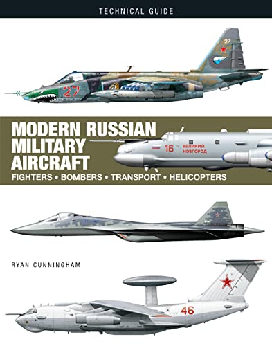 Book cover showing illustrated profiles of modern Russian military aircraft.