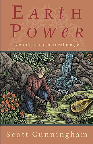 Book cover: "Earth Power" with illustration of a person near rocks and water.