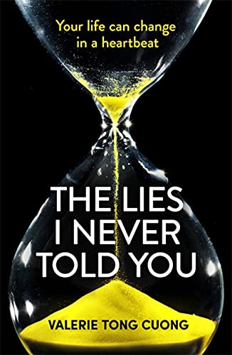 Book cover with an hourglass and the title “The Lies I Never Told You”.