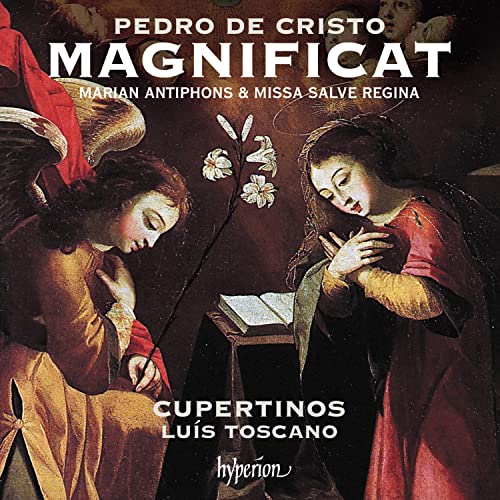 CD cover featuring angels and floral imagery, title "Magnificat" by Cupertinos.