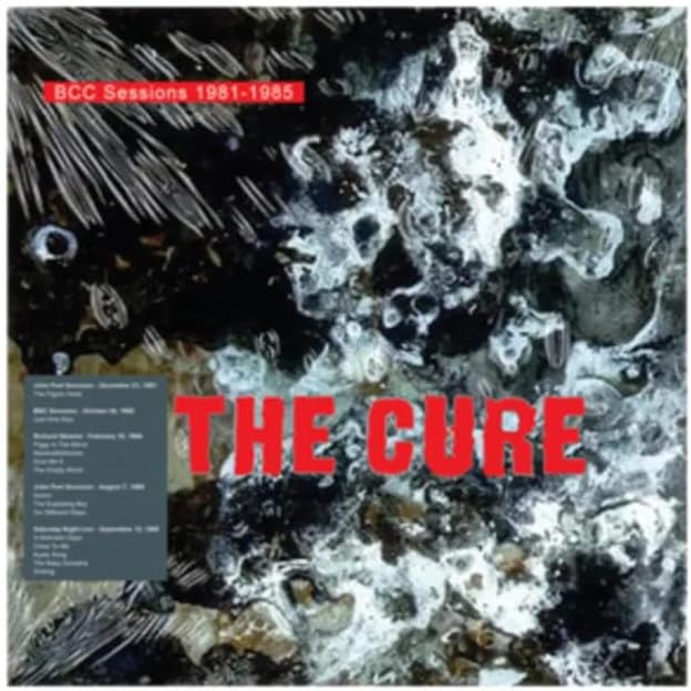 Black vinyl record with The Cure label and BBC Sessions artwork on sleeve.