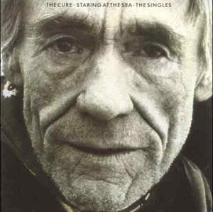 Black and white close-up portrait of an elderly man on The Cure album cover.