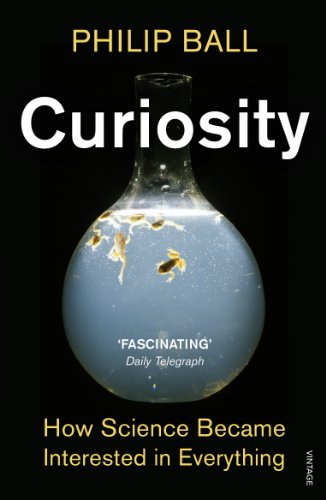 Book cover: "Curiosity" by Philip Ball, featuring a flask with fruit flies.