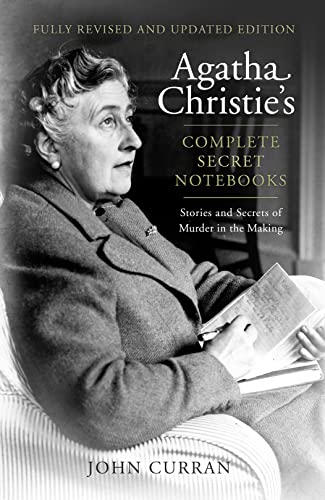 Agatha Christie’s book cover featuring a portrait of the author reading.