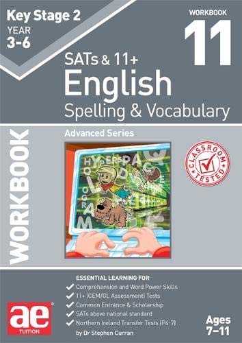 KS2 English workbook cover with laptop image, targeting ages 7-11.