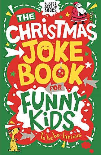 Book cover: “The Christmas Joke Book for Funny Kids” with Santa and reindeer.