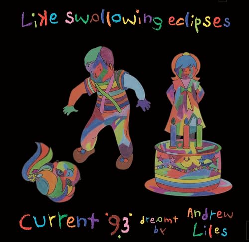 CD cover: colorful, surreal illustration of children and a dog with a cake.