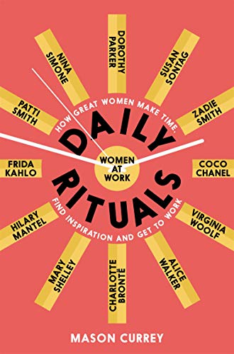 Book cover with a clock face design featuring names of famous women and text.