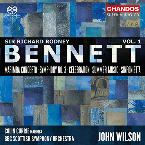 CD cover for Sir Richard Rodney Bennett’s orchestral works, volume one.