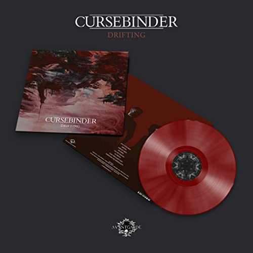 Red vinyl record and album cover for Cursebinder’s “Drifting.”