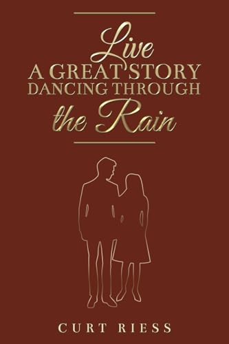 Book cover with silhouettes of a couple dancing in the rain.