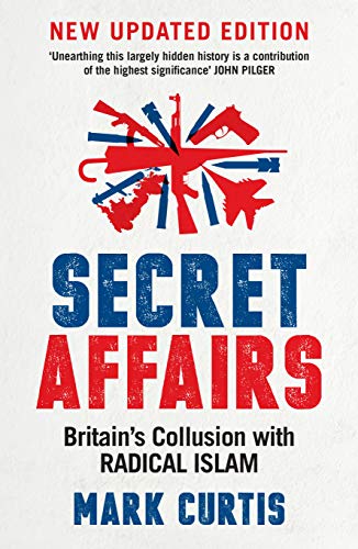 Book cover: “Secret Affairs” with a burst of weapons and a Union Jack.
