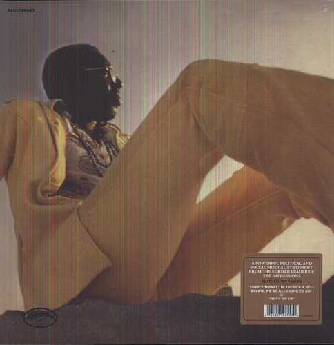 Curtis Mayfield album cover featuring a side profile and barcode.