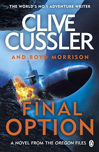 Book cover: "Final Option" by Clive Cussler, featuring a submarine.
