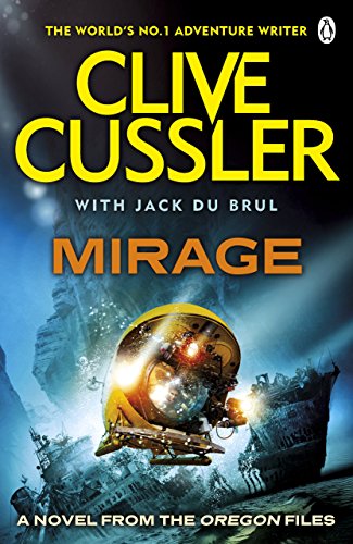 Book cover: "Mirage" by Clive Cussler, featuring a submersible and shipwreck.