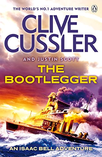 Book cover: "The Bootlegger" by Clive Cussler, featuring a ship at sea.