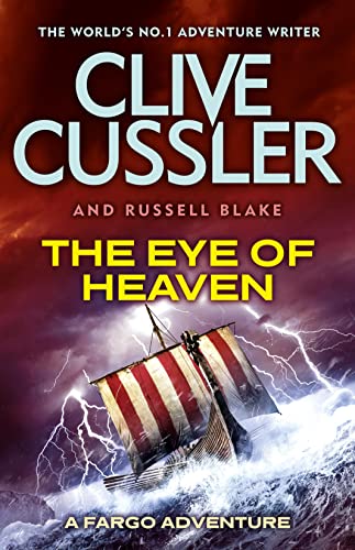 Book cover: stormy sea, sinking Viking ship, title "The Eye of Heaven".