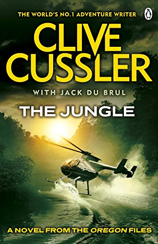 Book cover: "The Jungle" by Clive Cussler, featuring a helicopter over a river.