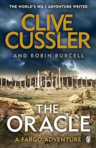 Book cover: “The Oracle” by Clive Cussler, featuring ancient ruins.