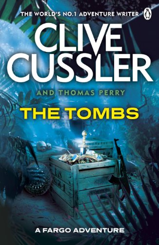 Book cover: "The Tombs" by Clive Cussler, featuring a treasure-filled crate.
