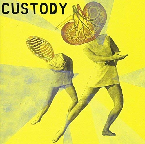 CD cover for "Custody" featuring surreal collage of figures and anatomy.