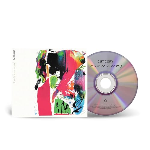Cut Copy "Moments" CD with colorful abstract cover art.