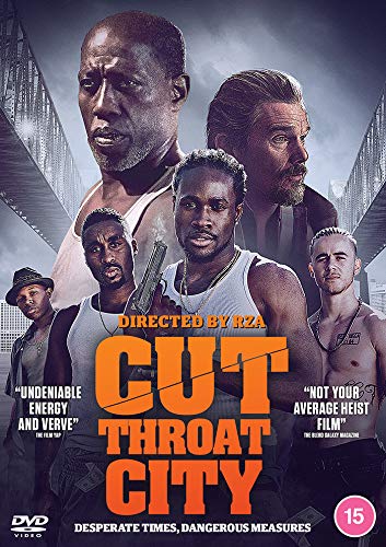 DVD cover for "Cut Throat City" featuring four men with intense expressions.