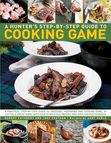 Cookbook cover featuring prepared game meat dishes and cooking process images.