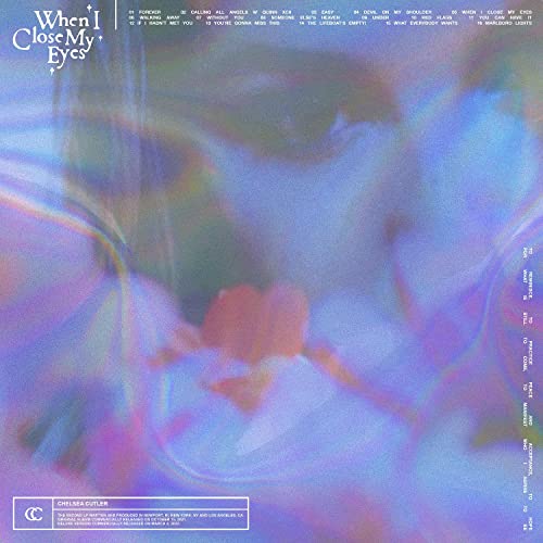 Album cover for Chelsea Cutler’s “When I Close My Eyes” featuring a rose.