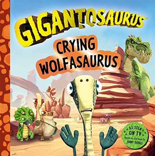 Book cover featuring dinosaur characters and a desert landscape.