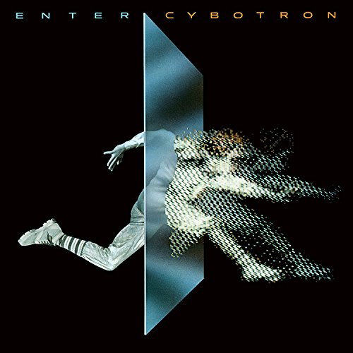 Album cover with a figure splitting into a digital pixelated effect on black background.