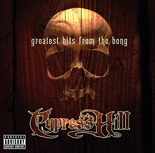 Cypress Hill CD cover featuring a skull image on a dark wooden background.